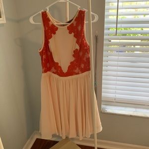 Ted baker London size 5 orange and peach dress